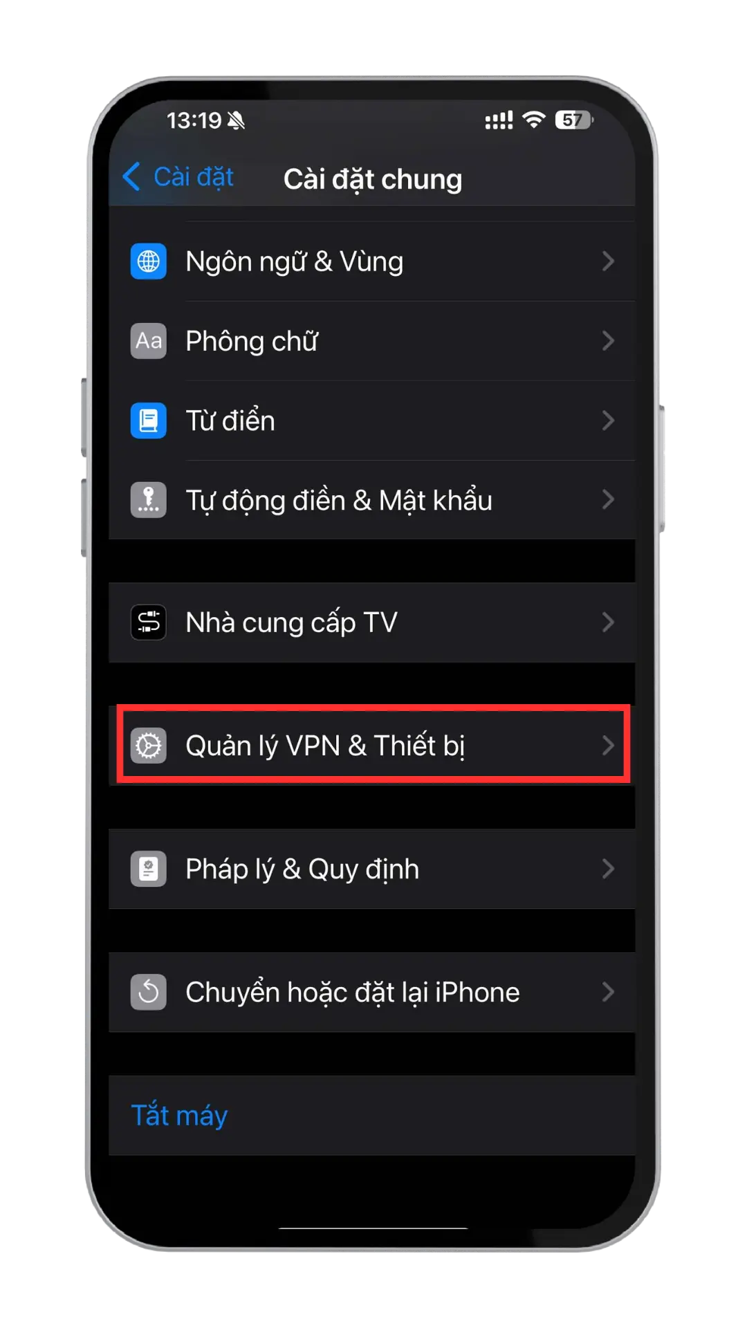 Quản lý VPN & Thiết bị