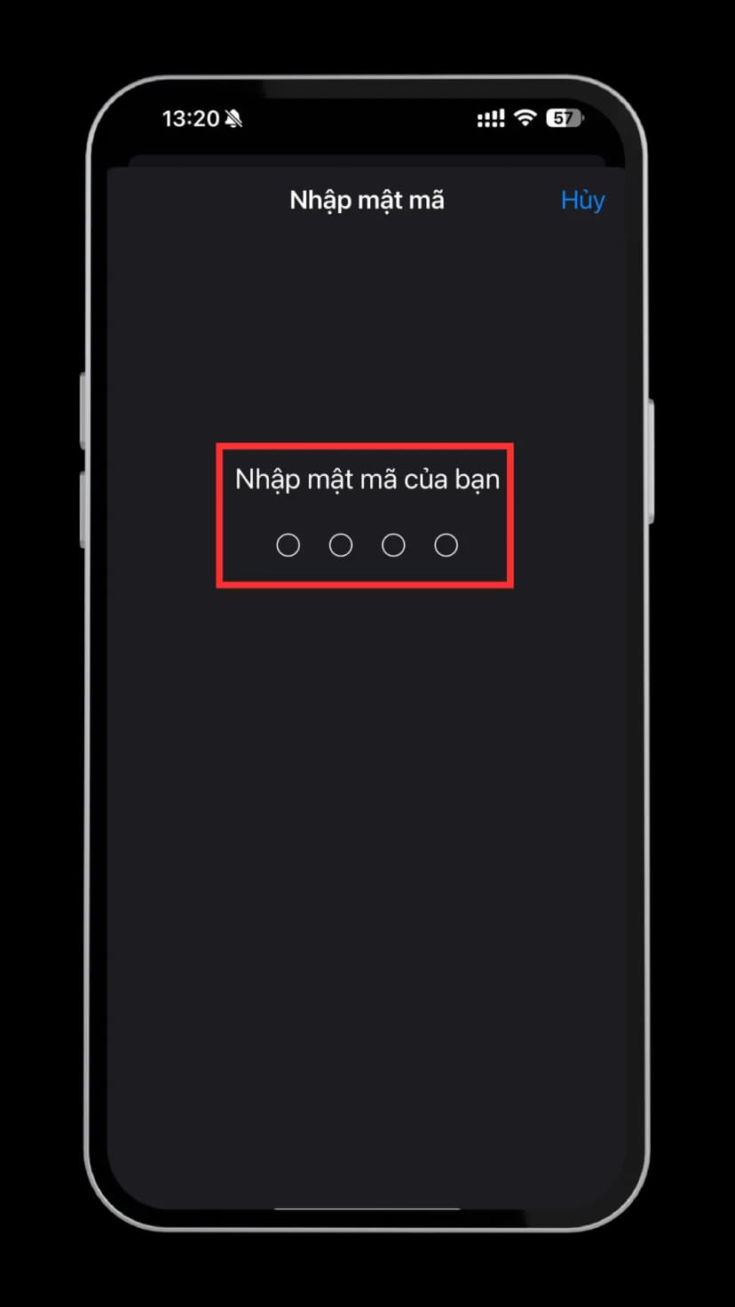 Nhập mật mã máy